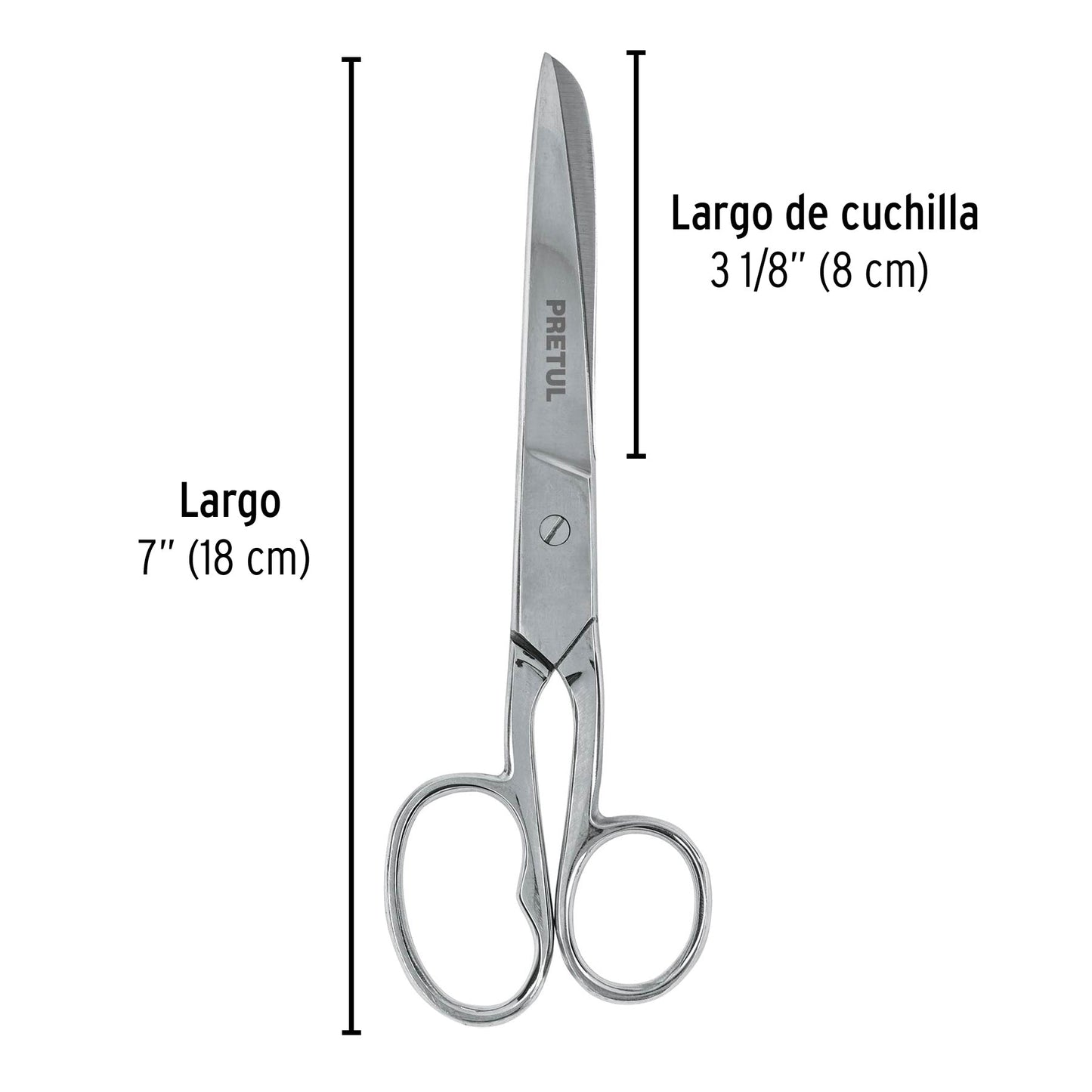 Tijera 7' ojo grande acero inoxidable para costura, PRETUL | TP-8341-7 | 23162