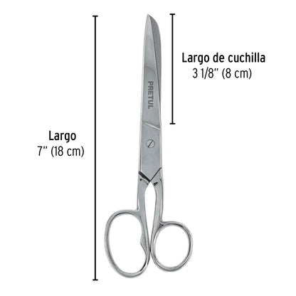 Tijera 7' ojo grande acero inoxidable para costura, PRETUL | TP-8341-7 | 23162
