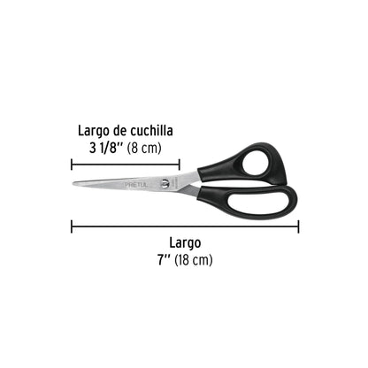 Tijera 7' de acero inoxidable para casa y oficina, PRETUL | TINOX-7R | 23186