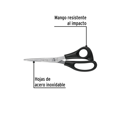 Tijera 7' de acero inoxidable para casa y oficina, PRETUL | TINOX-7R | 23186