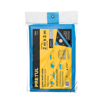 Lona de polietileno 2 x 3 m, azul, 110 g/m2, PRETUL | LP-23 | 23731