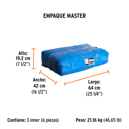 Lona de polietileno 5 x 6 m, azul, 110 g/m2, PRETUL | LP-56 | 23736
