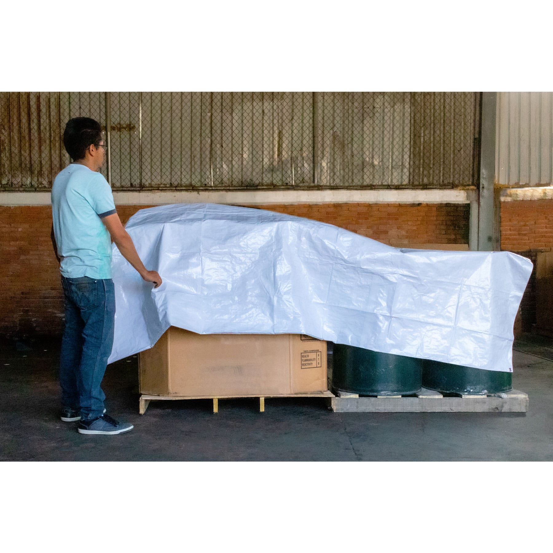 Lona de polietileno 3 x 4 m, blanca, 110 g/m2, PRETUL | LP-34B | 23772