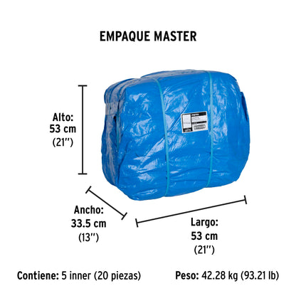 Lona de polietileno 3 x 6 m, azul, 110 g/m2, PRETUL | LP-36 | 23779