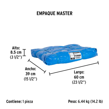 Lona de polietileno 6 x 9 m, azul, 110 g/m2, PRETUL | LP-69 | 23785