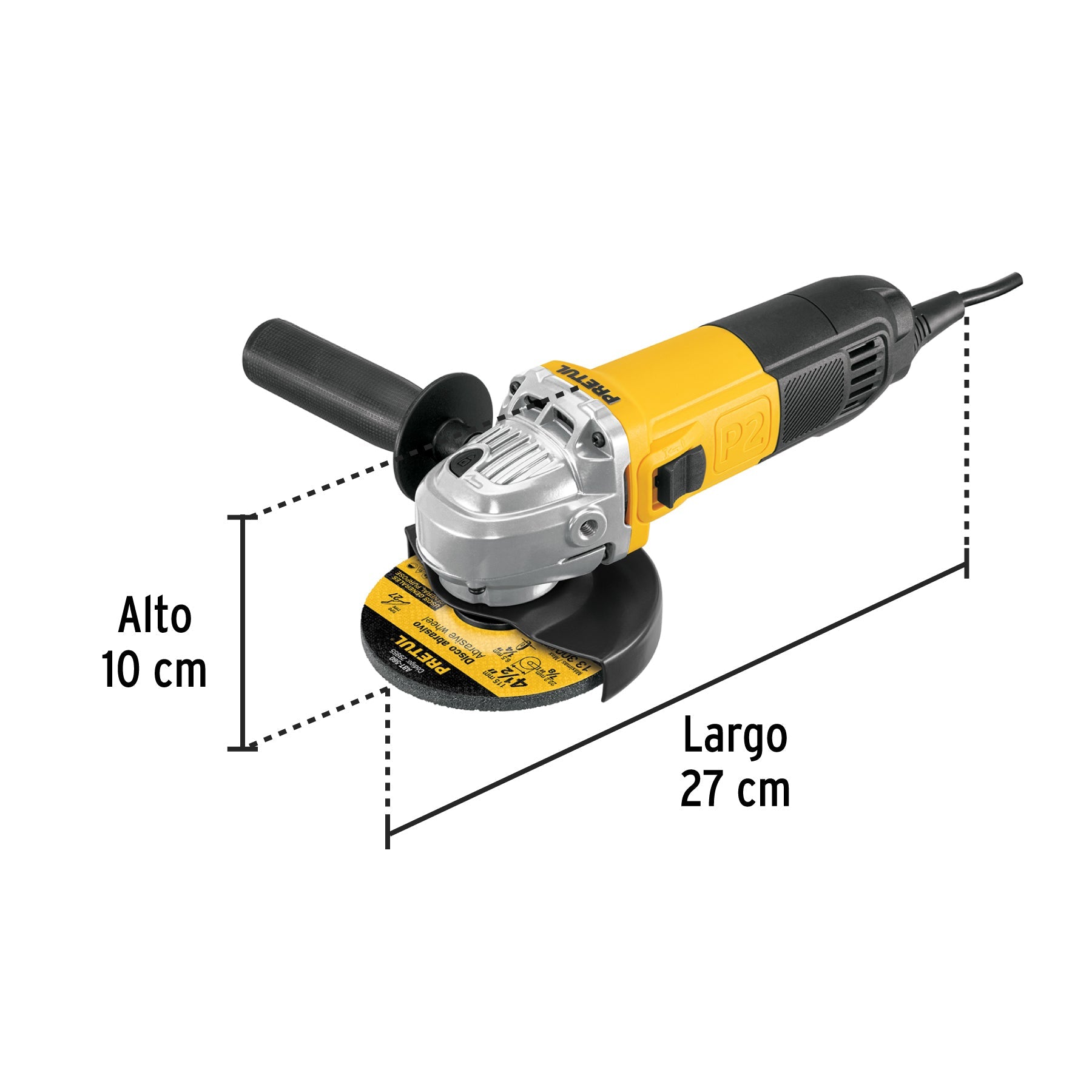 Esmeriladora angular 4-1/2', 700W, PRETUL | ESMA-4-1/2P2 | 24035