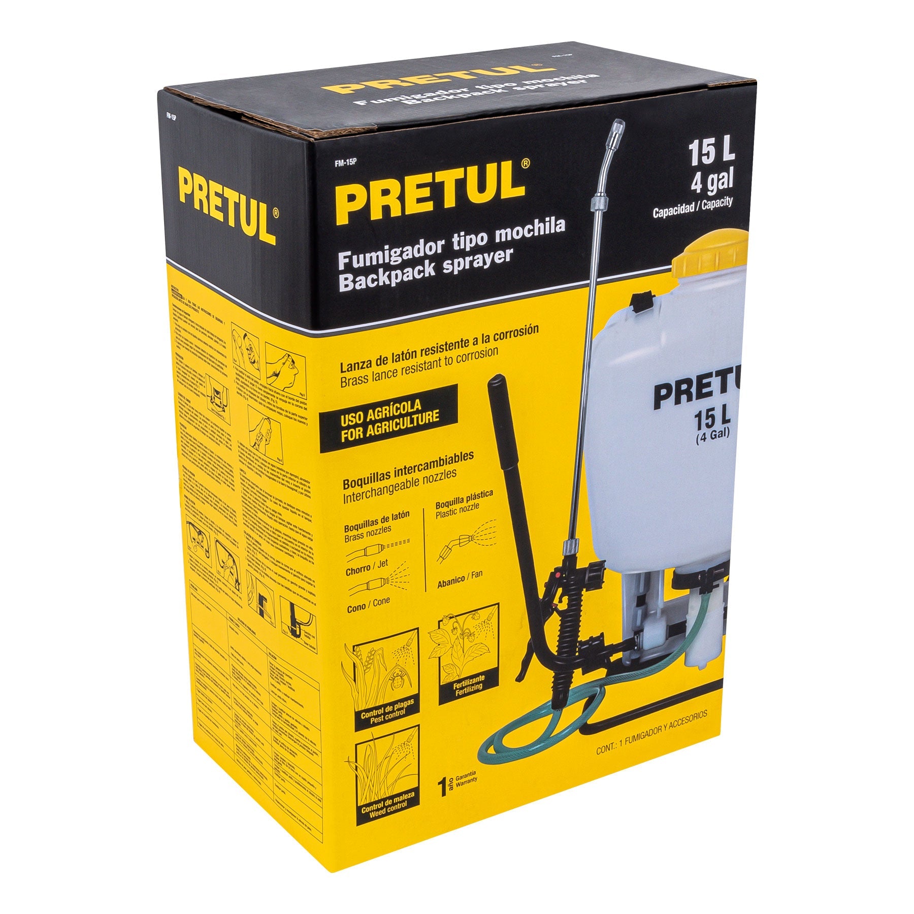 Fumigador de 15 L manual de mochila, Pretul | FM-15P | 24583