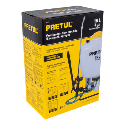 Fumigador de 15 L manual de mochila, Pretul | FM-15P | 24583