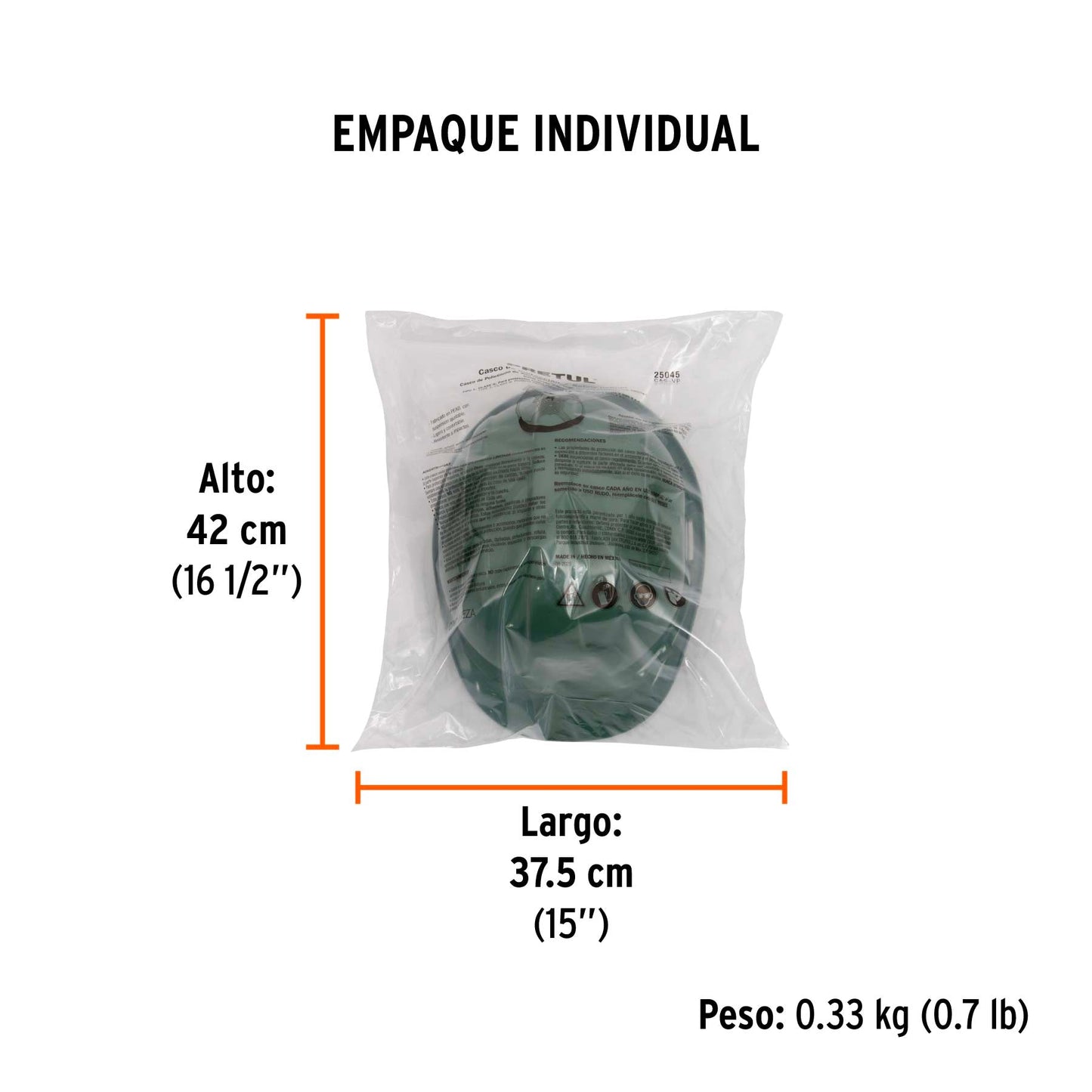 Casco de seguridad, ajuste de intervalos, verde, Pretul | CAS-VP | 25045
