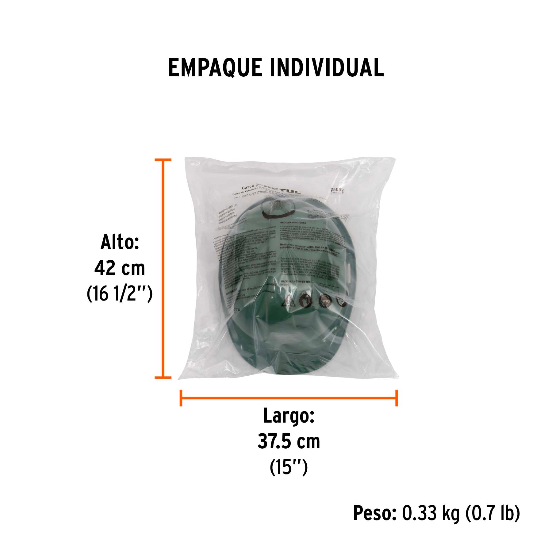 Casco de seguridad, ajuste de intervalos, verde, Pretul | CAS-VP | 25045