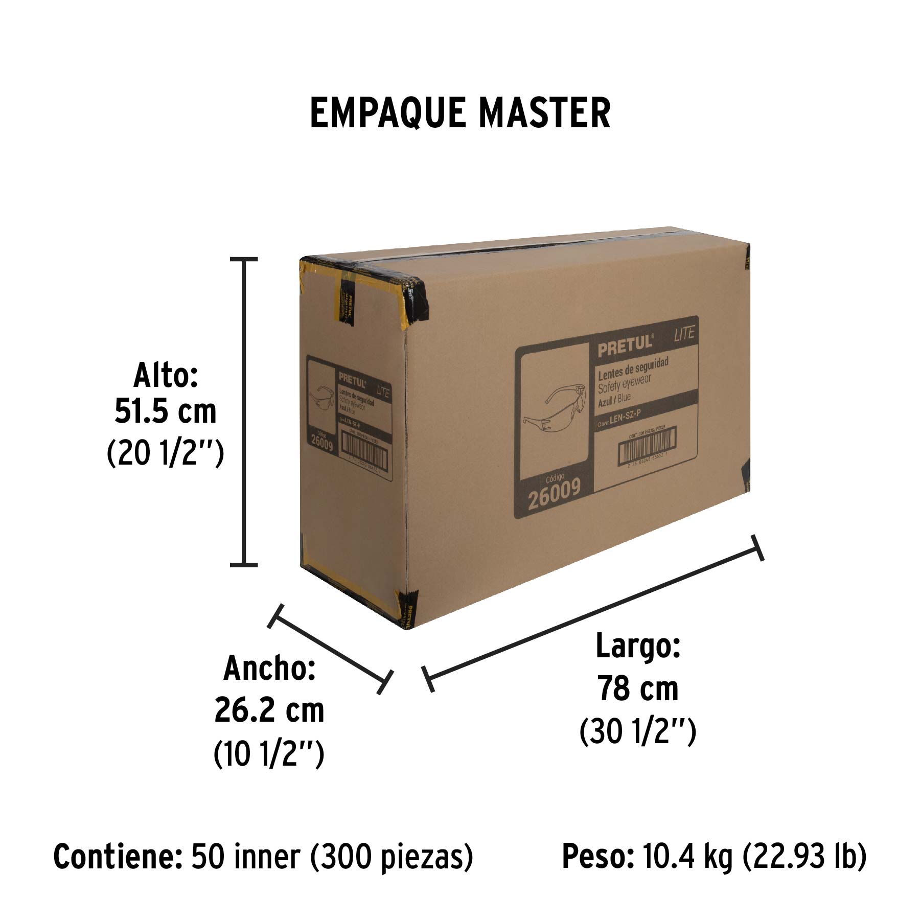 Lentes de seguridad azules, Pretul Lite | LEN-SZ-P | 26009