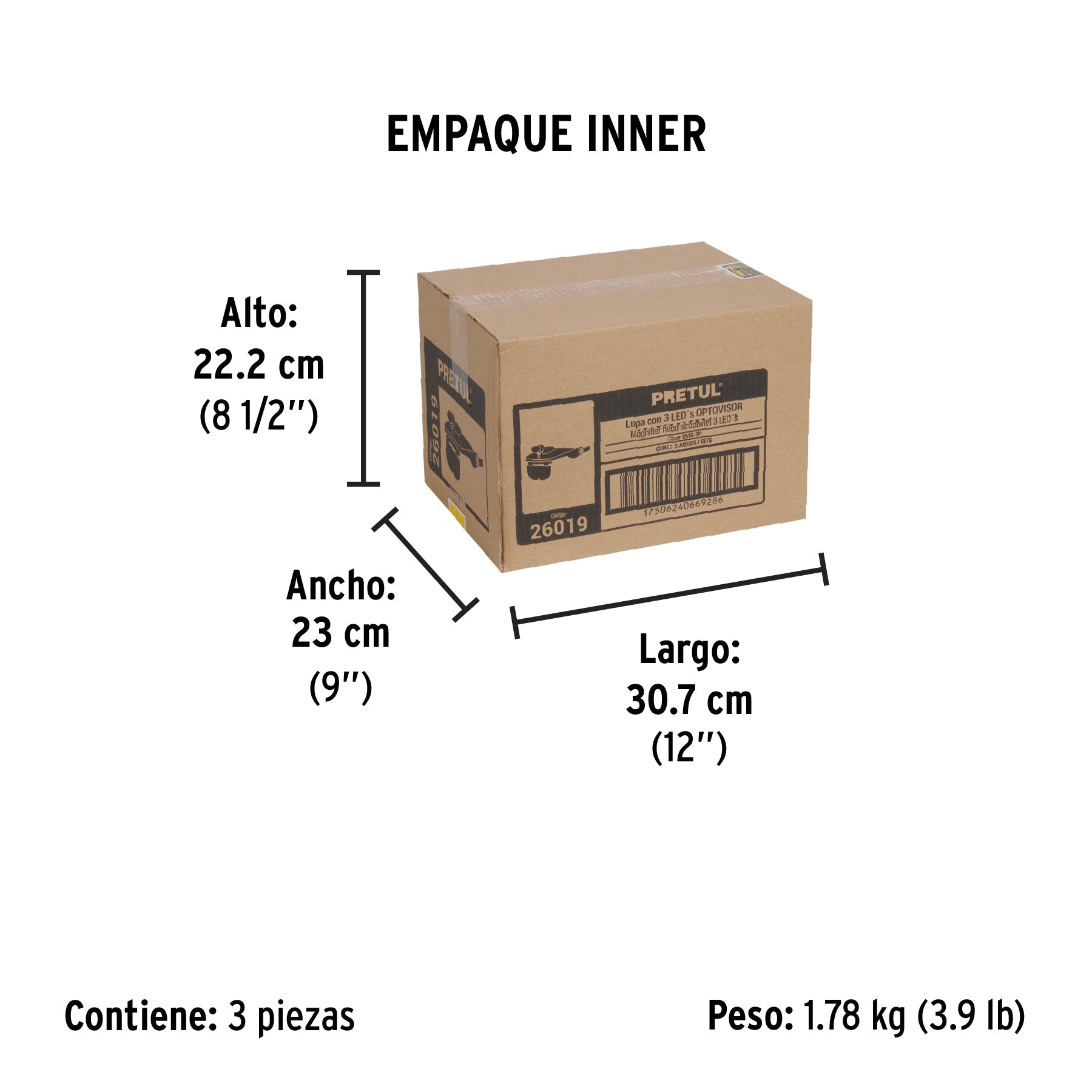 Lupa optovisor de 3 leds, Pretul | OVIS-3P | 26019