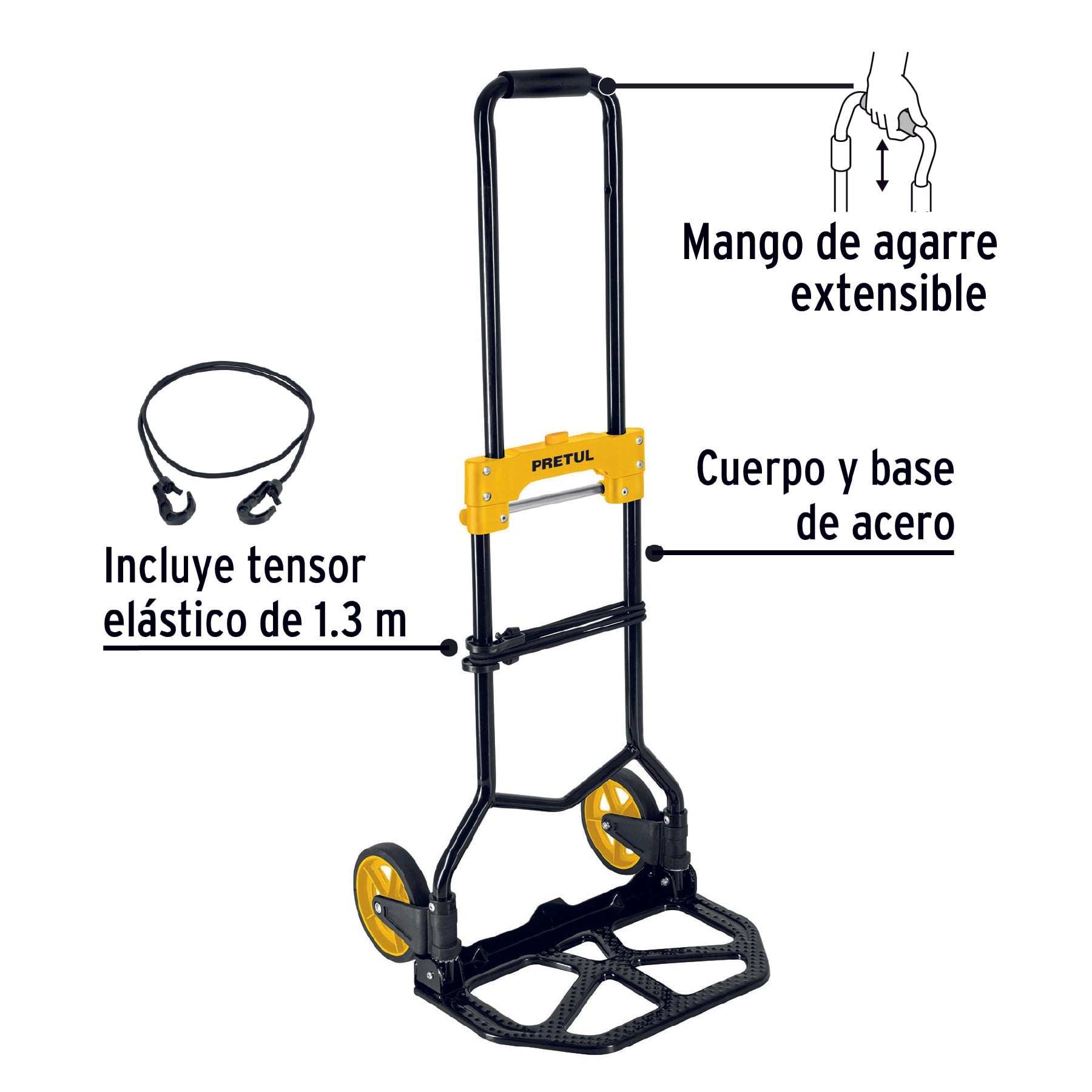 Diablo de carga, plegable, acero, 60 kg, Pretul | DIA-60P | 26029
