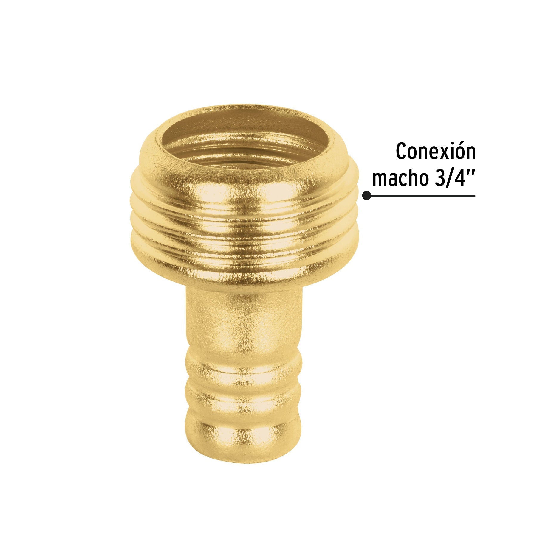 Conector 1/2' macho de latón laminado, Pretul | CM-1/2P | 26031