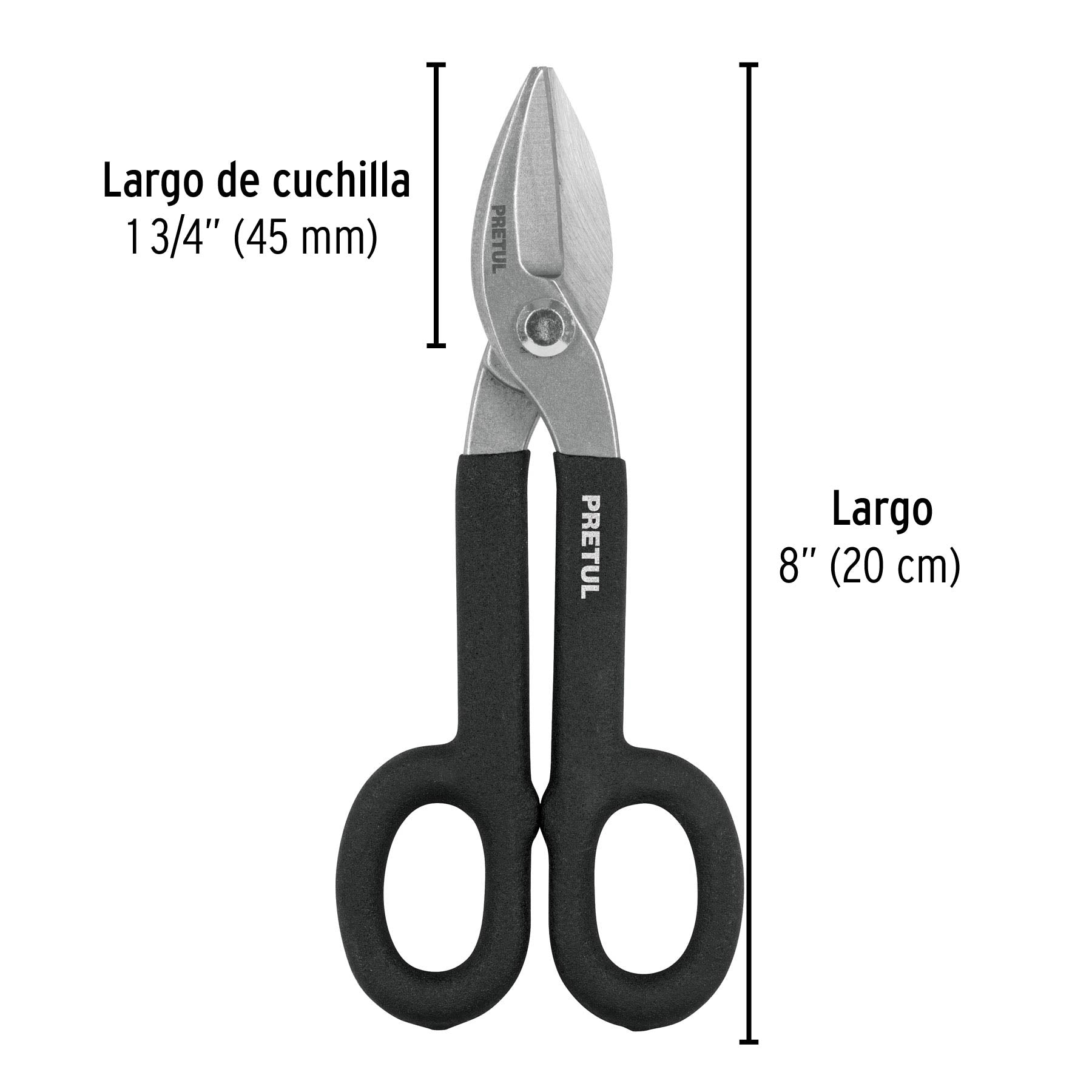 Tijera para hojalatero 8', Pretul | TH-8P | 26052