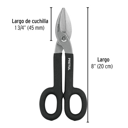 Tijera para hojalatero 8', Pretul | TH-8P | 26052