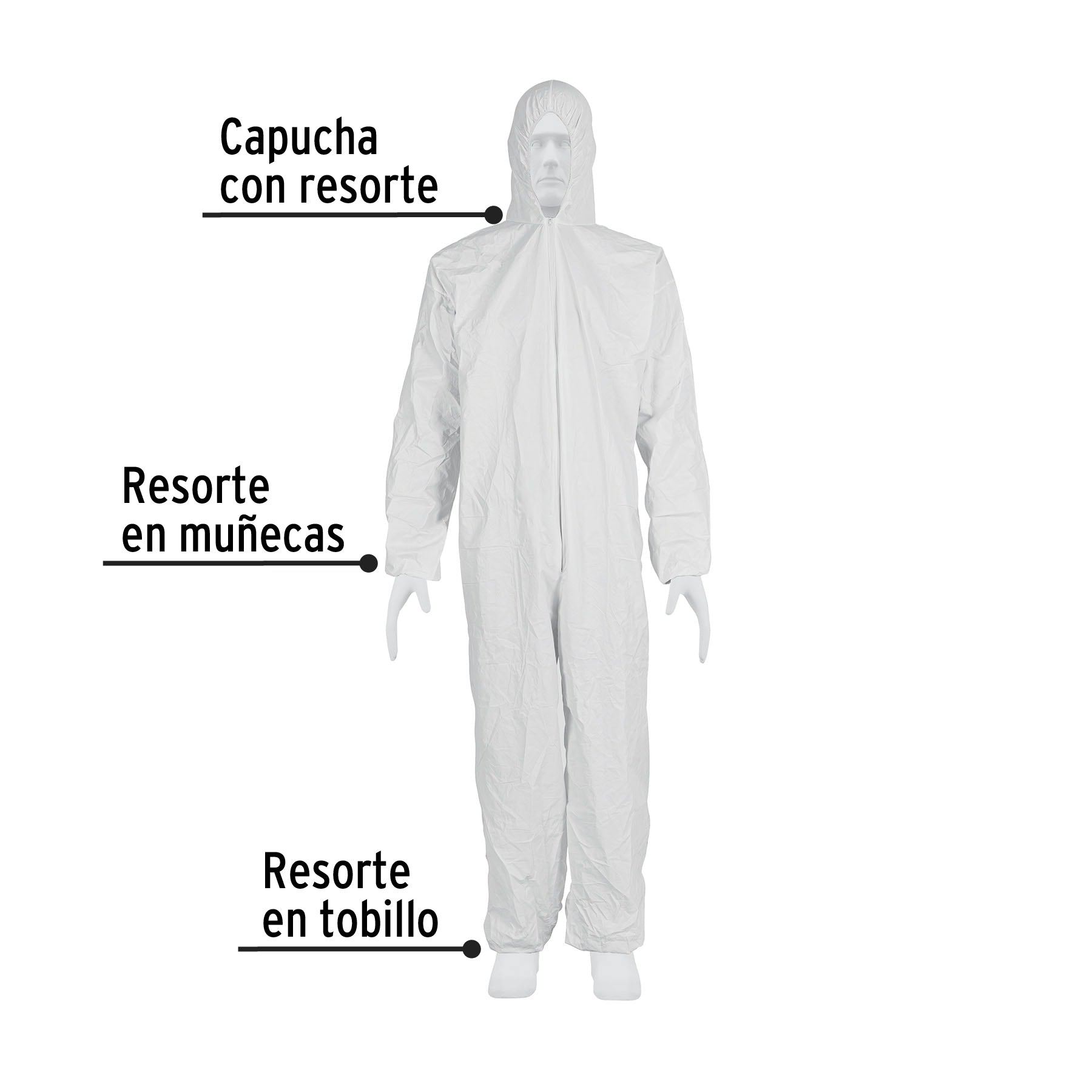 Overol desechable, talla M, Pretul | OVERD-MP | 26072