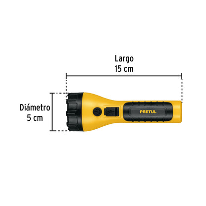 Linterna plástica de LED, 180 lm, recargable, PRETUL | LIRE-180P | 26102
