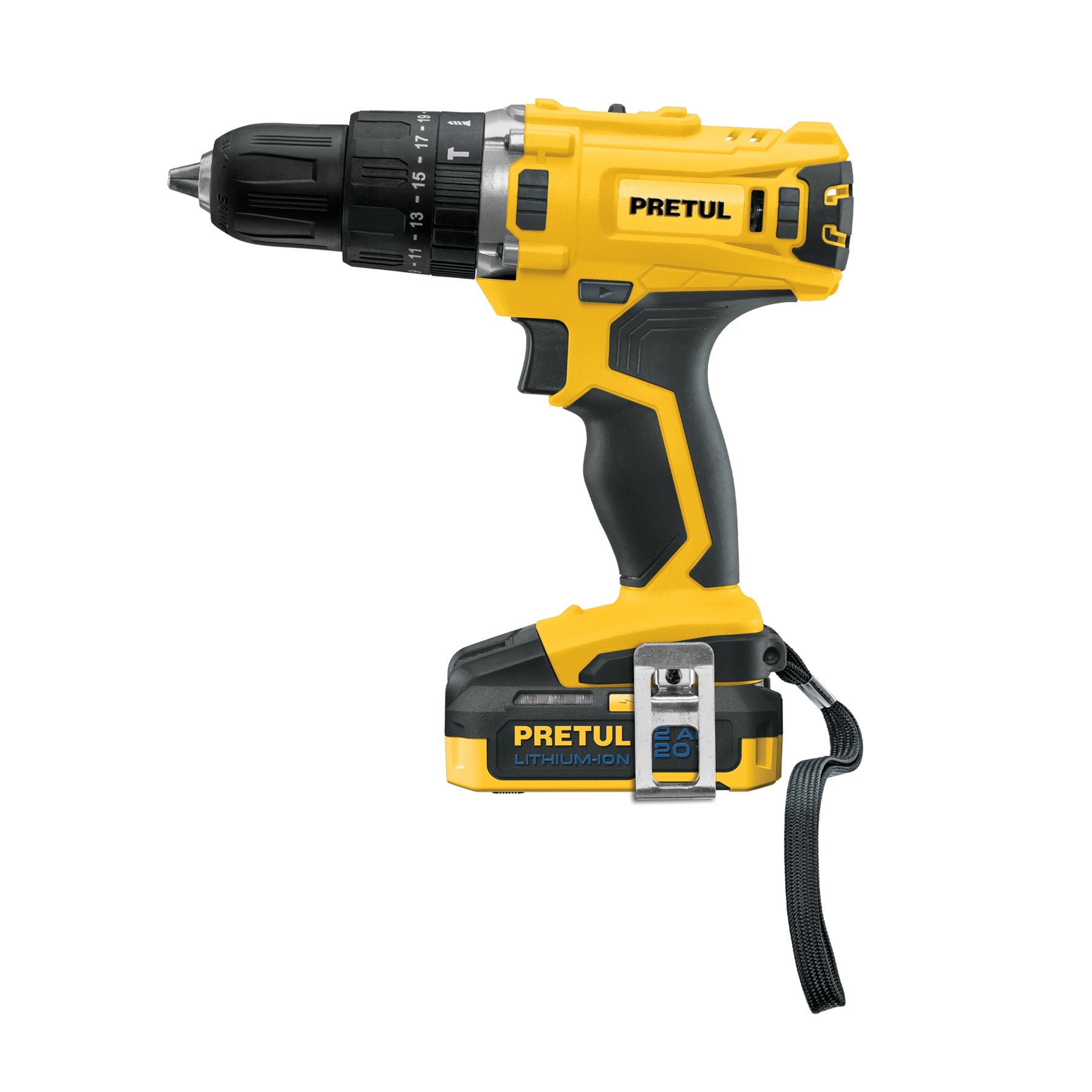 Rotomartillo 1/2', 20V, 1 batería 2Ah, PRETUL | ROTI-20P2 | 26117