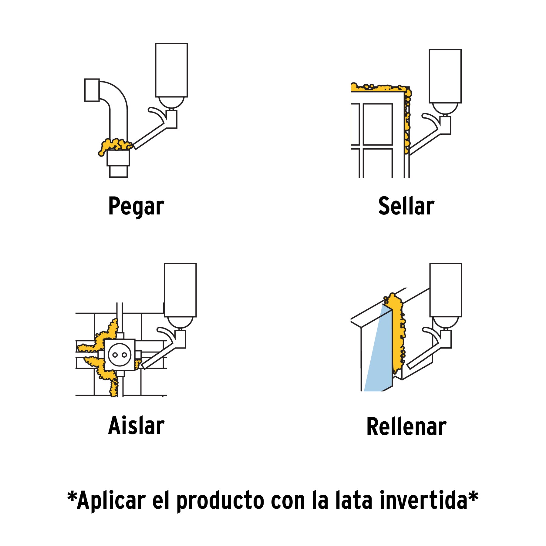 Espuma expansiva de poliuretano, 300 ml, PRETUL | ESEX-300P | 27007