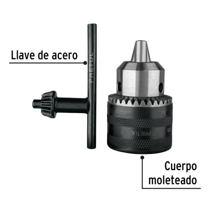 Broquero 1/2' con llave, PRETUL | BRO-1/2N-P | 27038