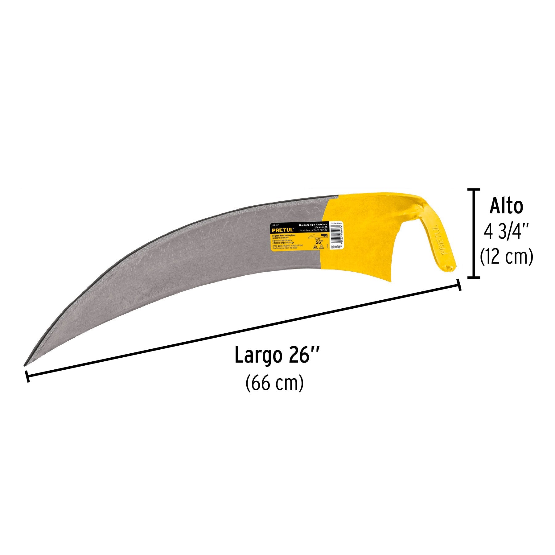 Guadaña tipo austriaca de 26' sin mango, Pretul | GT-26P | 27040