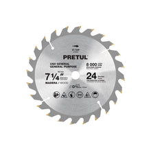 Disco sierra 7-1/4' p/madera, 24 dientes centro 5/8', Pretul | ST-724P | 27055