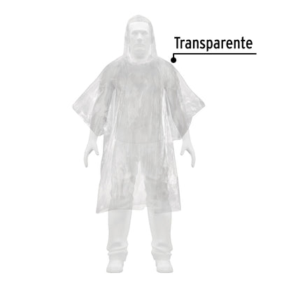 Poncho o capamanga desechable de polietileno, Pretul | PONCHO-PD | 27089