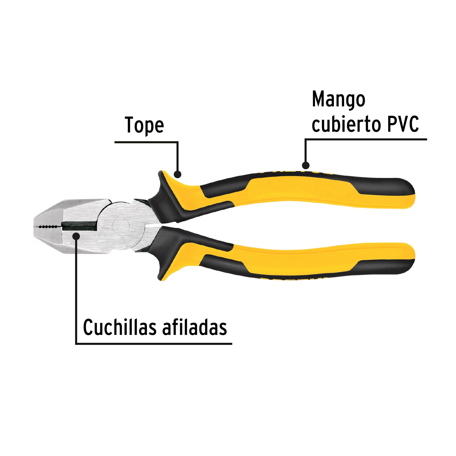Pinza p/electricista 9' uso rudo, Comfort Grip, Pretul | 219-PX | 27155