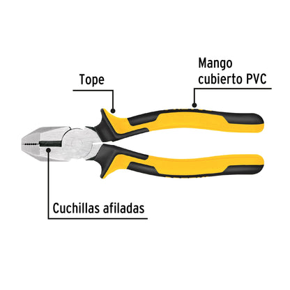 Pinza p/electricista 9' uso rudo, Comfort Grip, Pretul | 219-PX | 27155