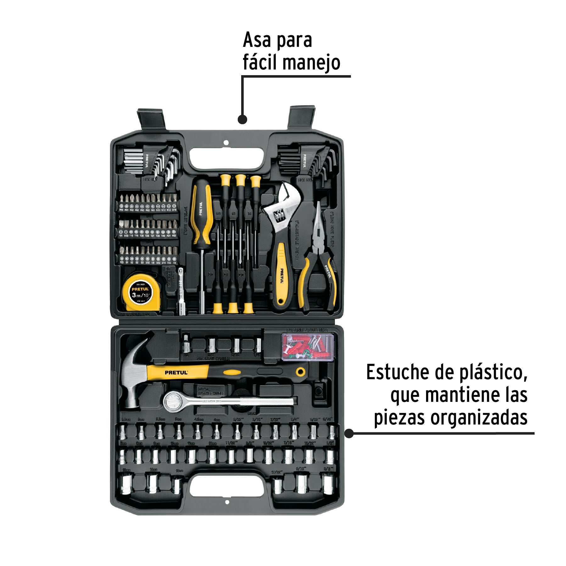 Juego de 104 herramientas, Pretul | SET-104 | 27169