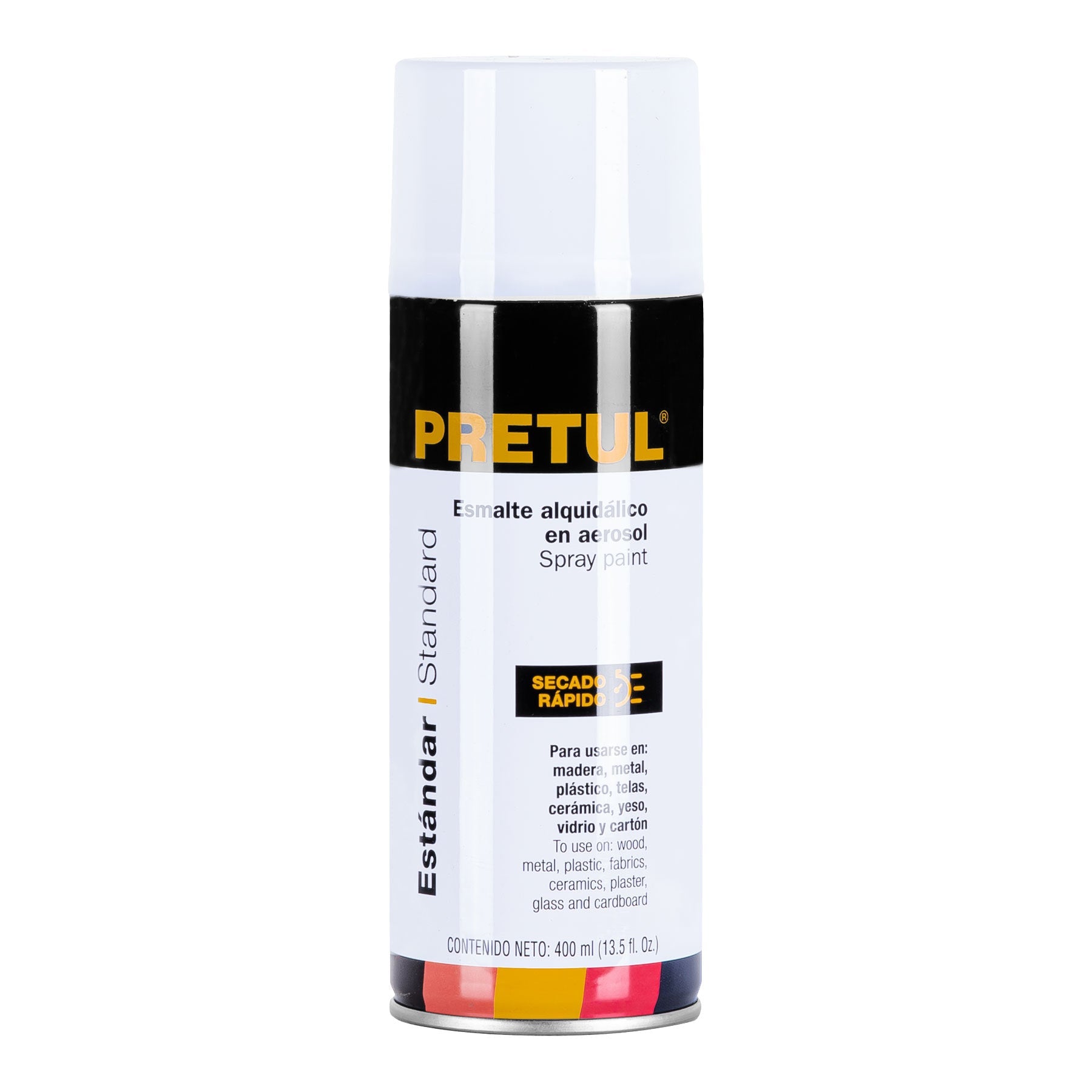 Pintura en aerosol, blanco brillante, 400ml, Pretul | PA-BB-P | 27171