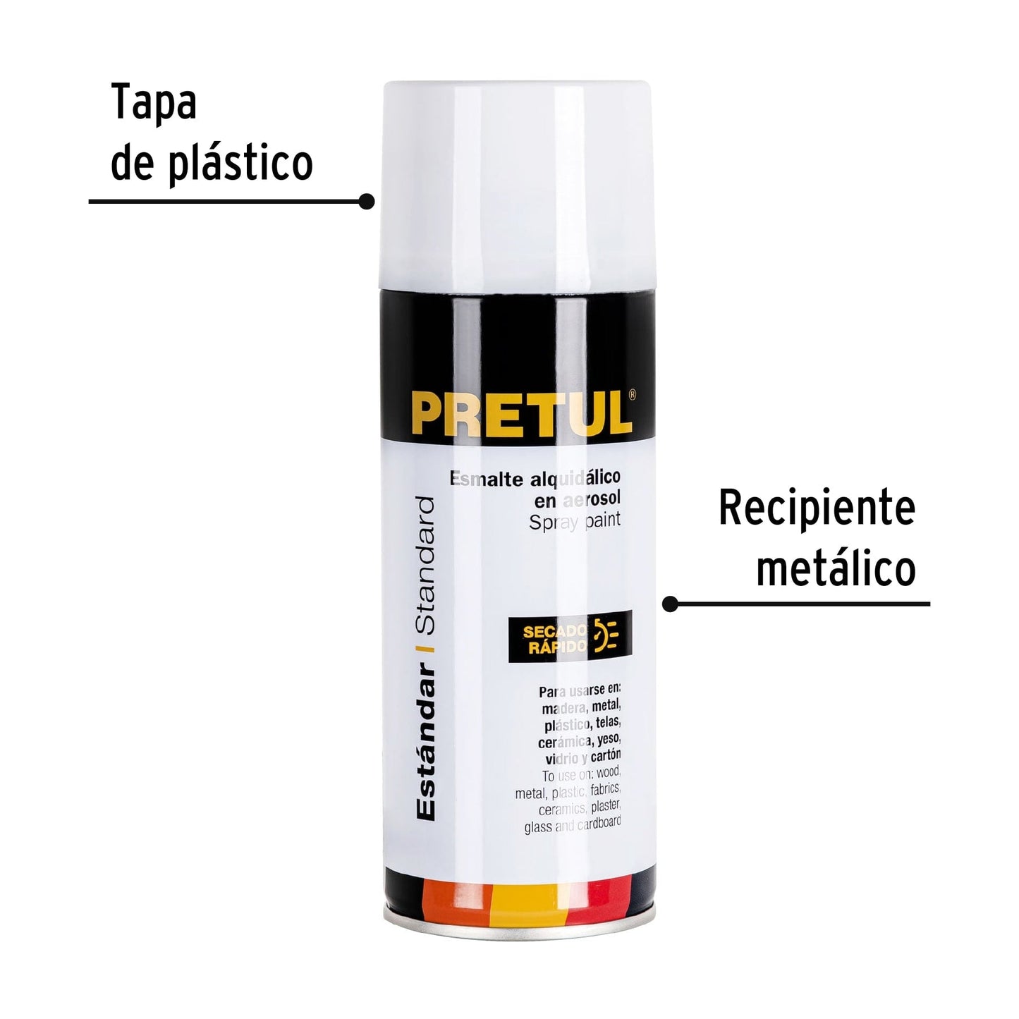 Pintura en aerosol, blanco mate, 400 ml, Pretul | PA-BM-P | 27175