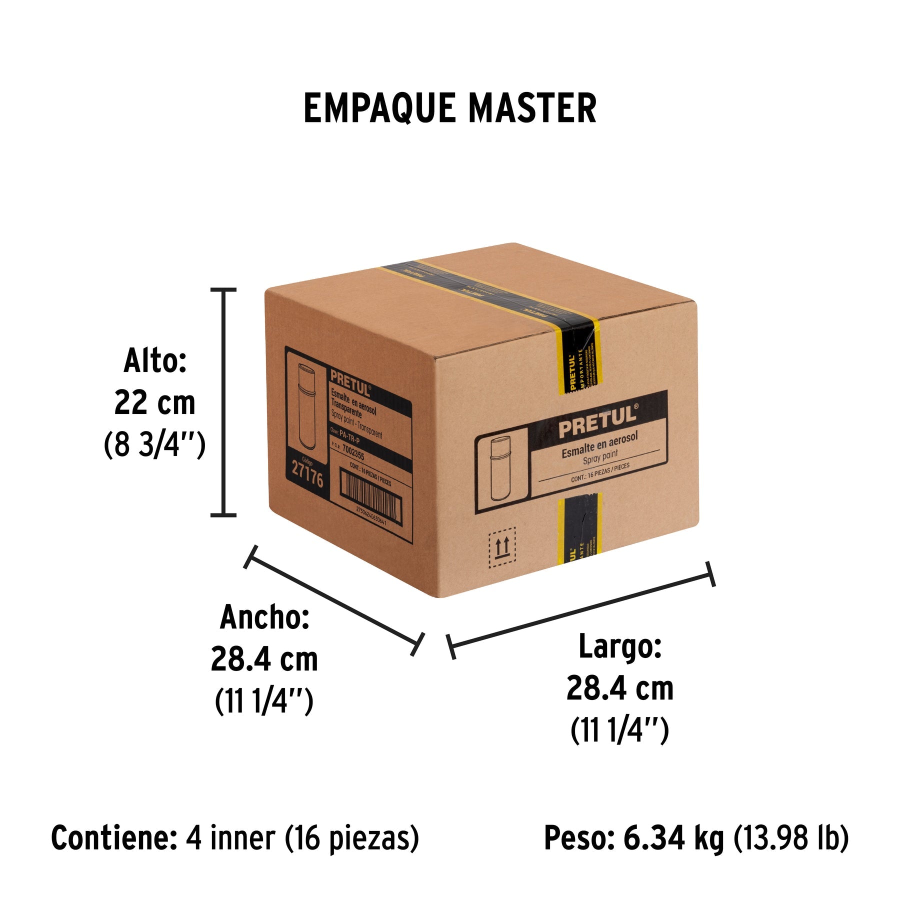 Pintura en aerosol, transparente, 400ml, Pretul | PA-TR-P | 27176