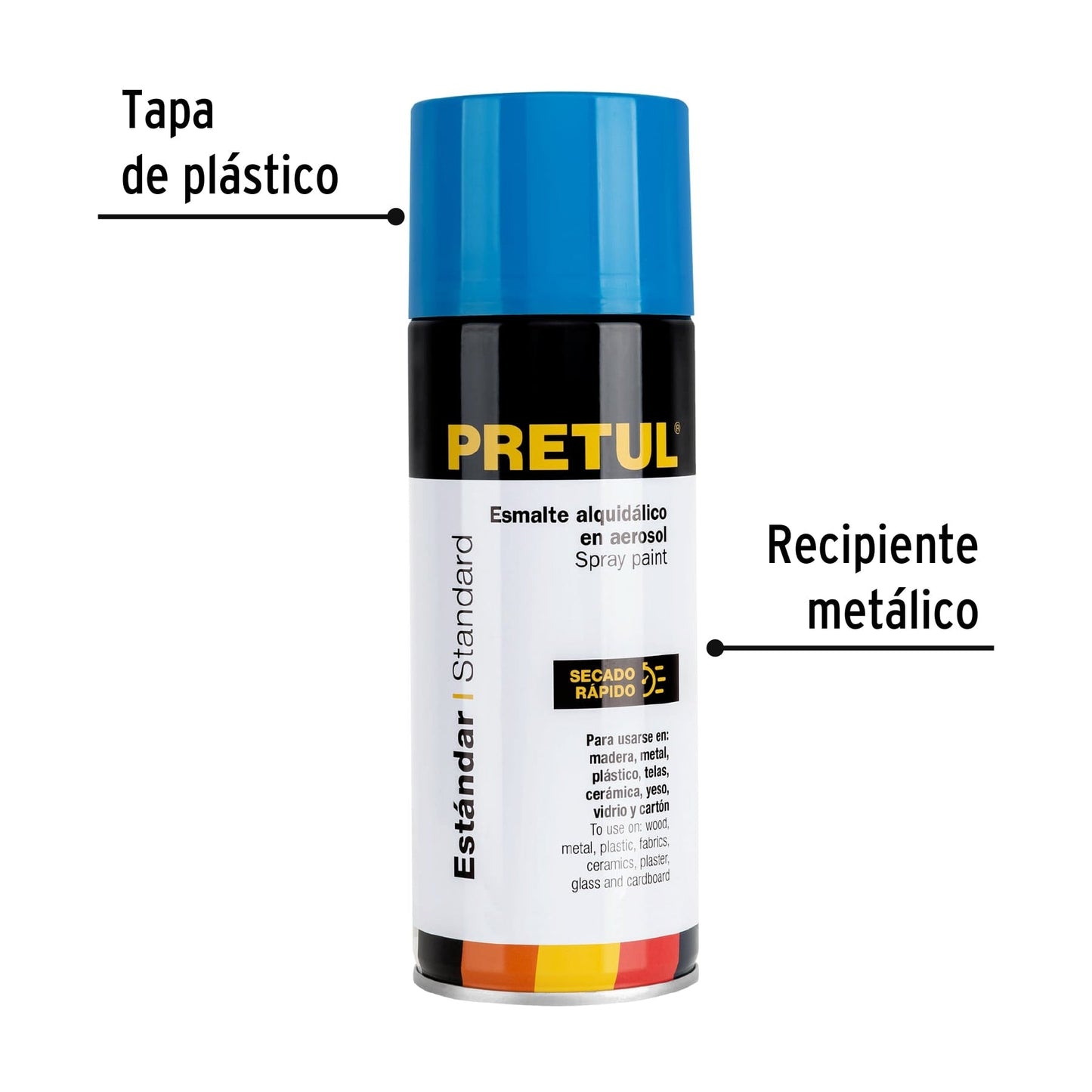 Pintura en aerosol, azul holandés, 400ml, Pretul | PA-AH-P | 27178