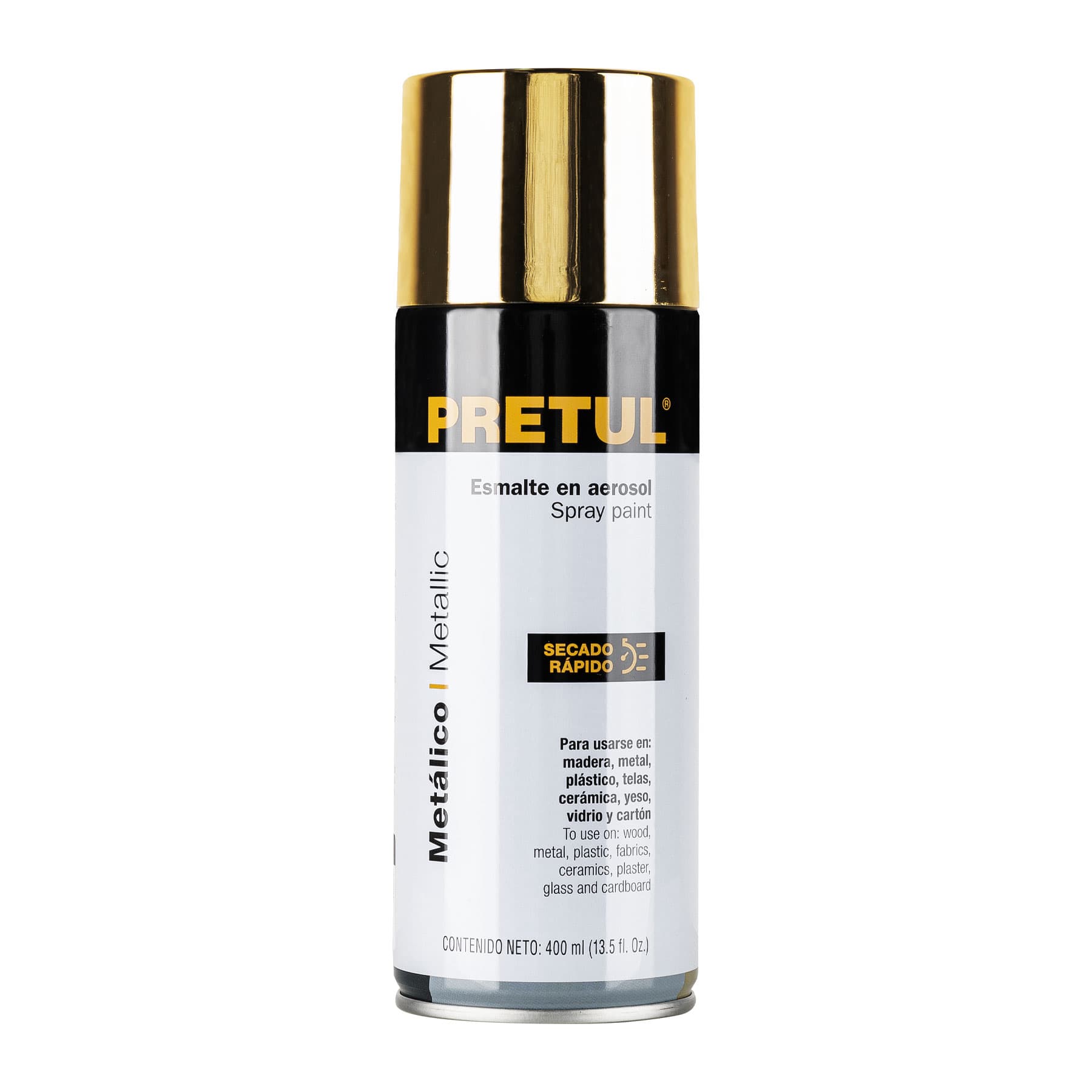 Pintura en aerosol, metálica, oro, 400ml, Pretul | PAM-OR-P | 27180
