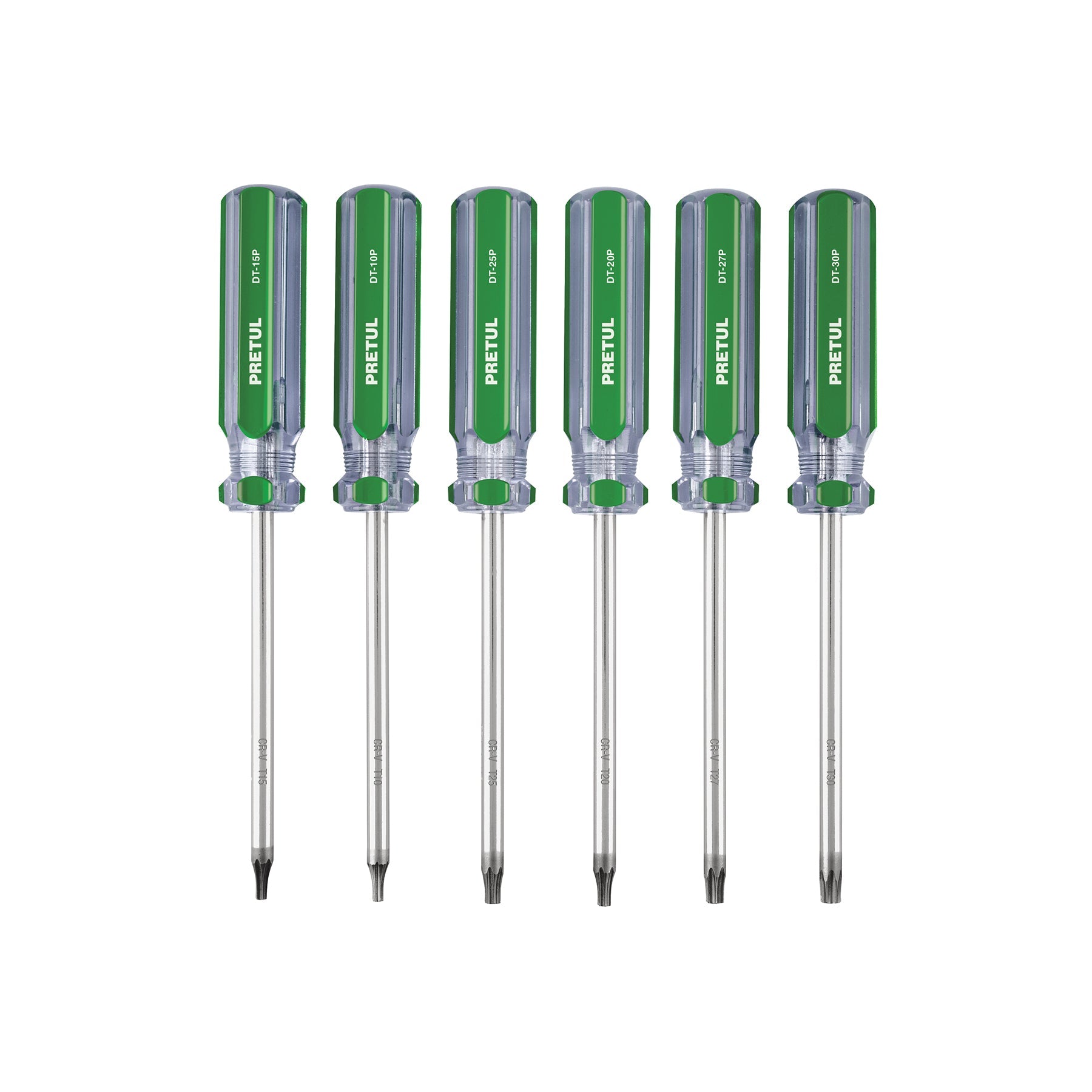 Juego de 6 desarmadores Torx mango de PVC, Pretul | DT-6P | 27192