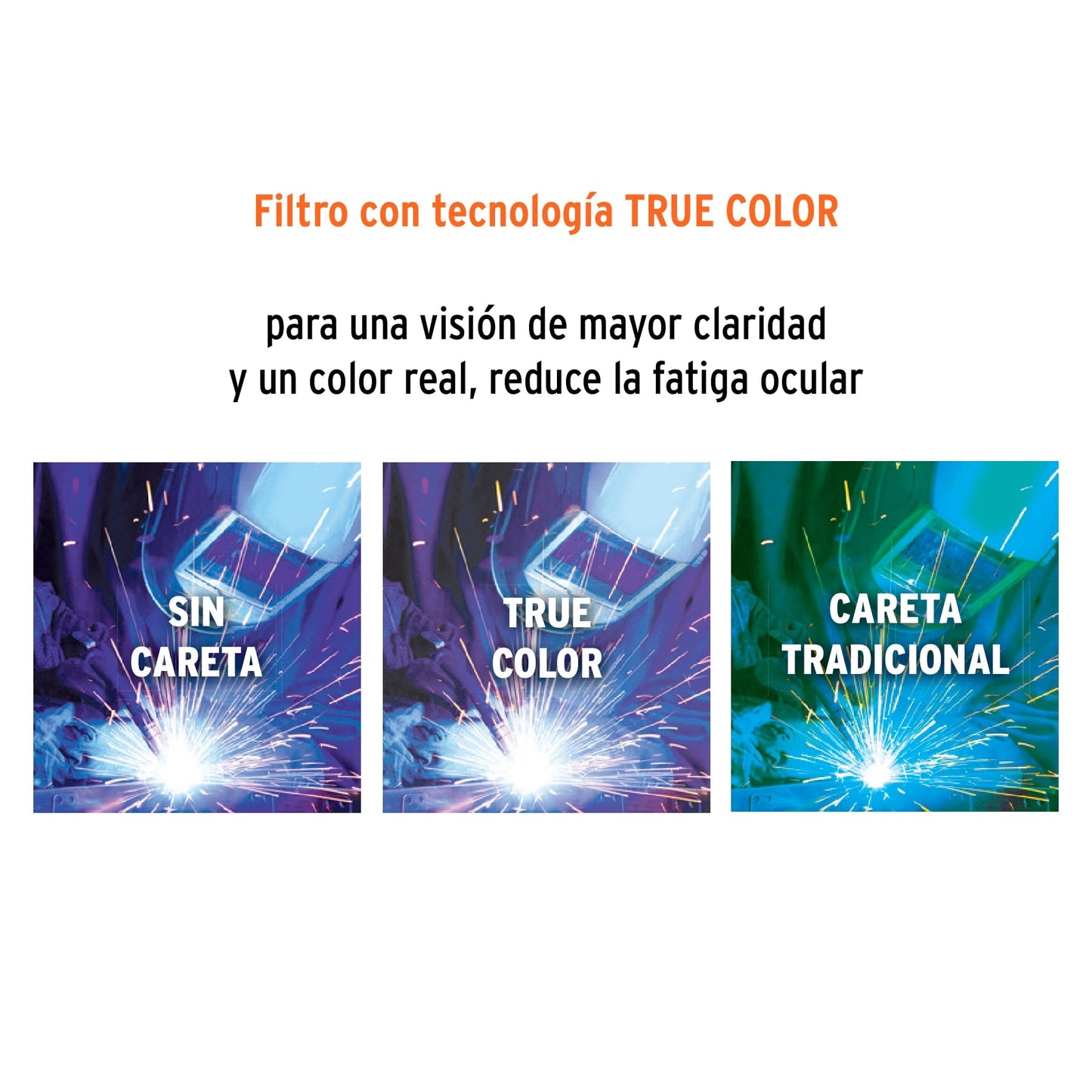 Careta electrónica p/soldar, fuego, sombra 9 a 13, PRETUL | CAREL-11FP | 27355