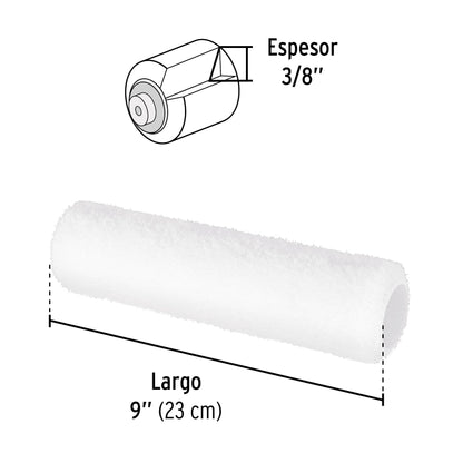 Rodillo para pintar, 9 x 3/8', superficies lisas, Pretul | ROPI-910P | 28033