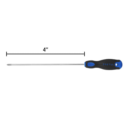 Desarmador de cruz 1/8' x 4' mango Comfort Grip, Pretul | DP-1/8X4BP | 28082