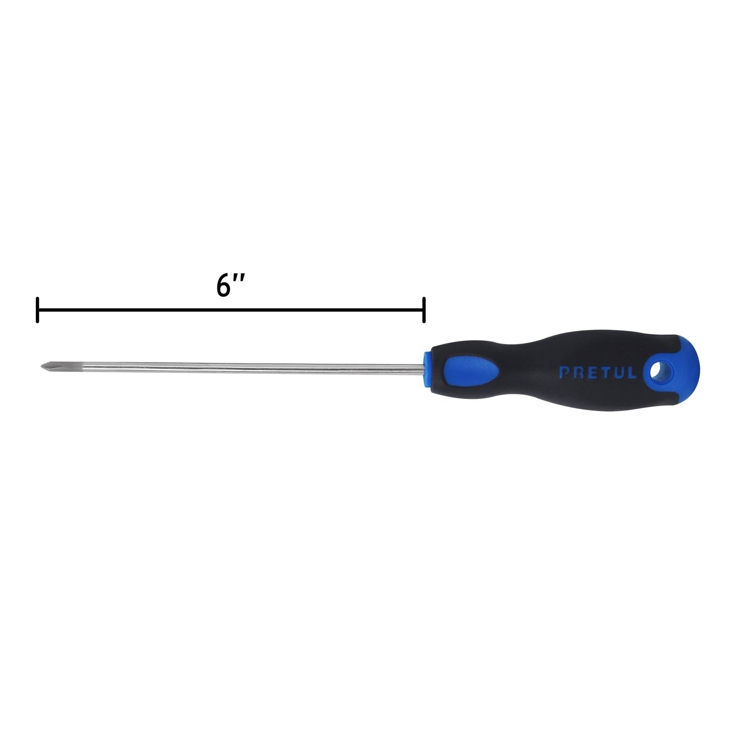 Desarmador de cruz 1/8' x 6' mango Comfort Grip, Pretul | DP-1/8X6BP | 28083