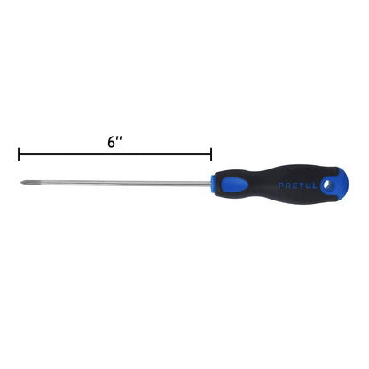 Desarmador de cruz 1/8' x 6' mango Comfort Grip, Pretul | DP-1/8X6BP | 28083