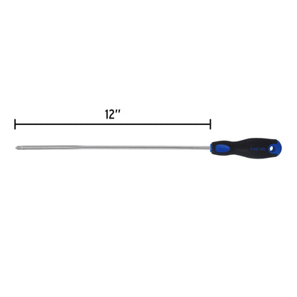 Desarmador de cruz 1/4' x 12' mango Comfort Grip, Pretul | DP-1/4X12BP | 28087
