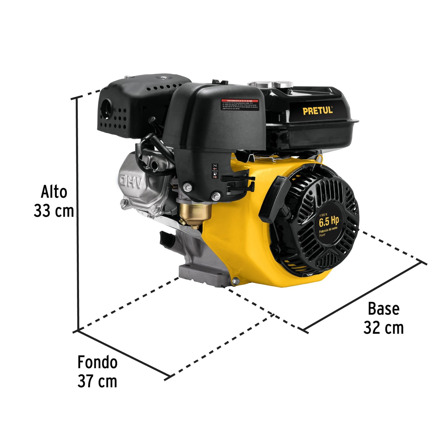 Motor a gasolina 6.5 HP, Pretul | MOG-65P | 28114