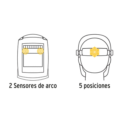 Careta electrónica p/soldar, sombra 9 a 13, PRETUL | CAREL-11P | 28145
