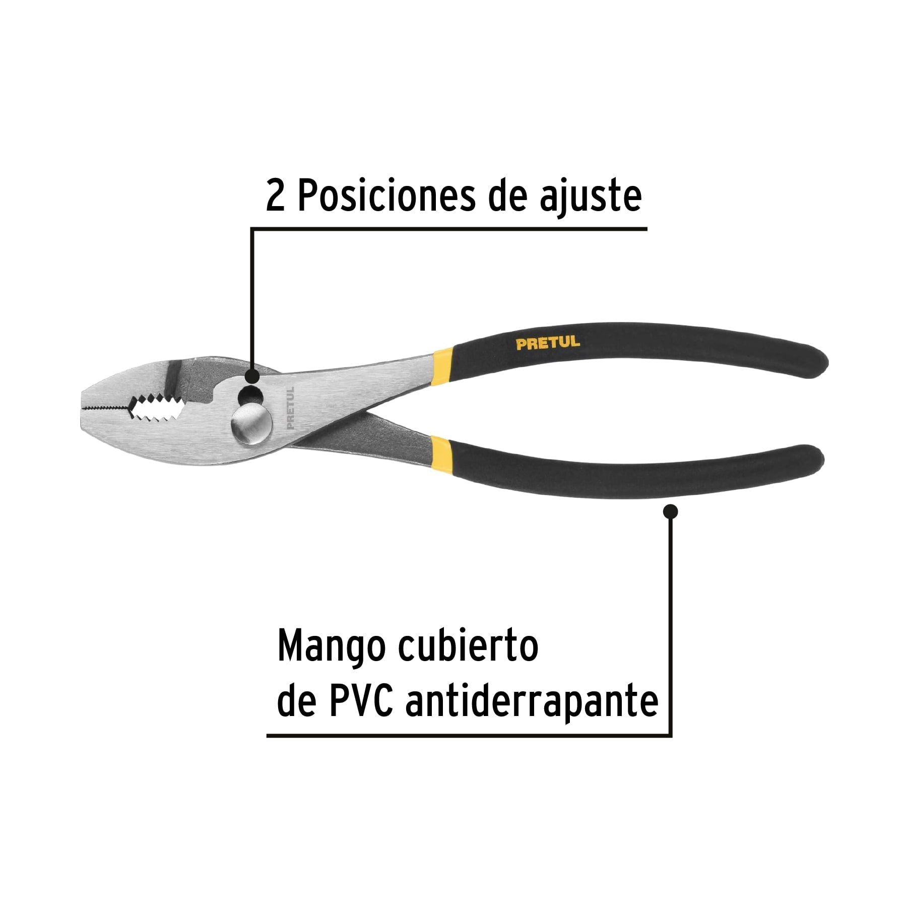 Pinza de chofer 10' mango de PVC, Pretul | PCH-10P | 28160