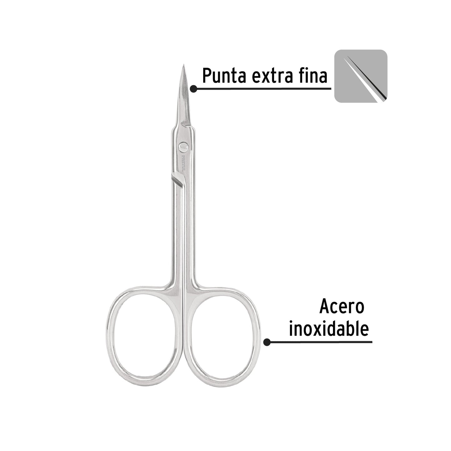 Tijera para manicure 3-1/2', punta extrafina, PRETUL | UNA-435P | 28233