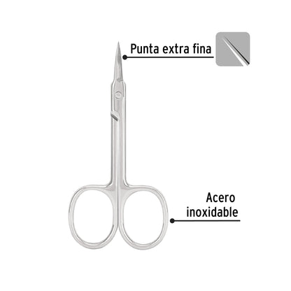 Tijera para manicure 3-1/2', punta extrafina, PRETUL | UNA-435P | 28233