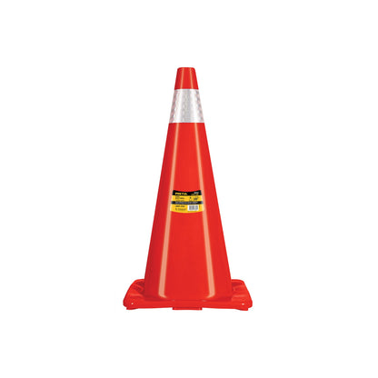 Cono de precaución de 70 cm de PVC con reflejante, Pretul | CONO-70RP | 28254