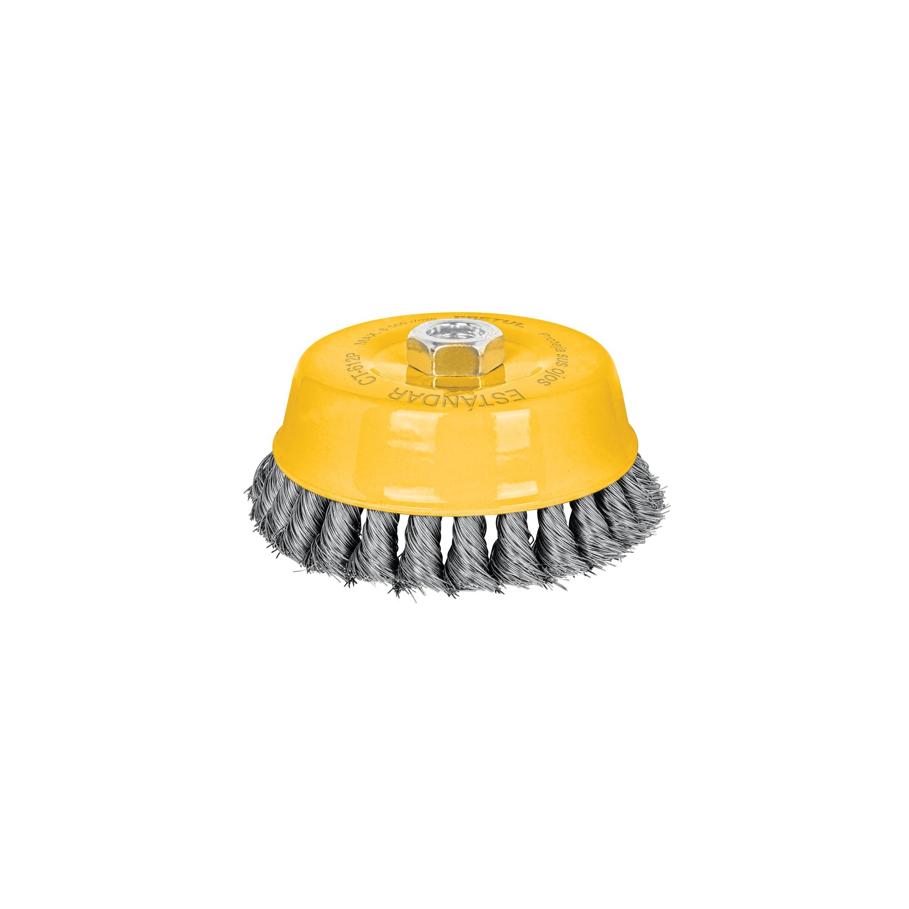 Carda copa 5' alambre trenzado fino, eje 5/8'-11, Pretul | CT-612P | 28260